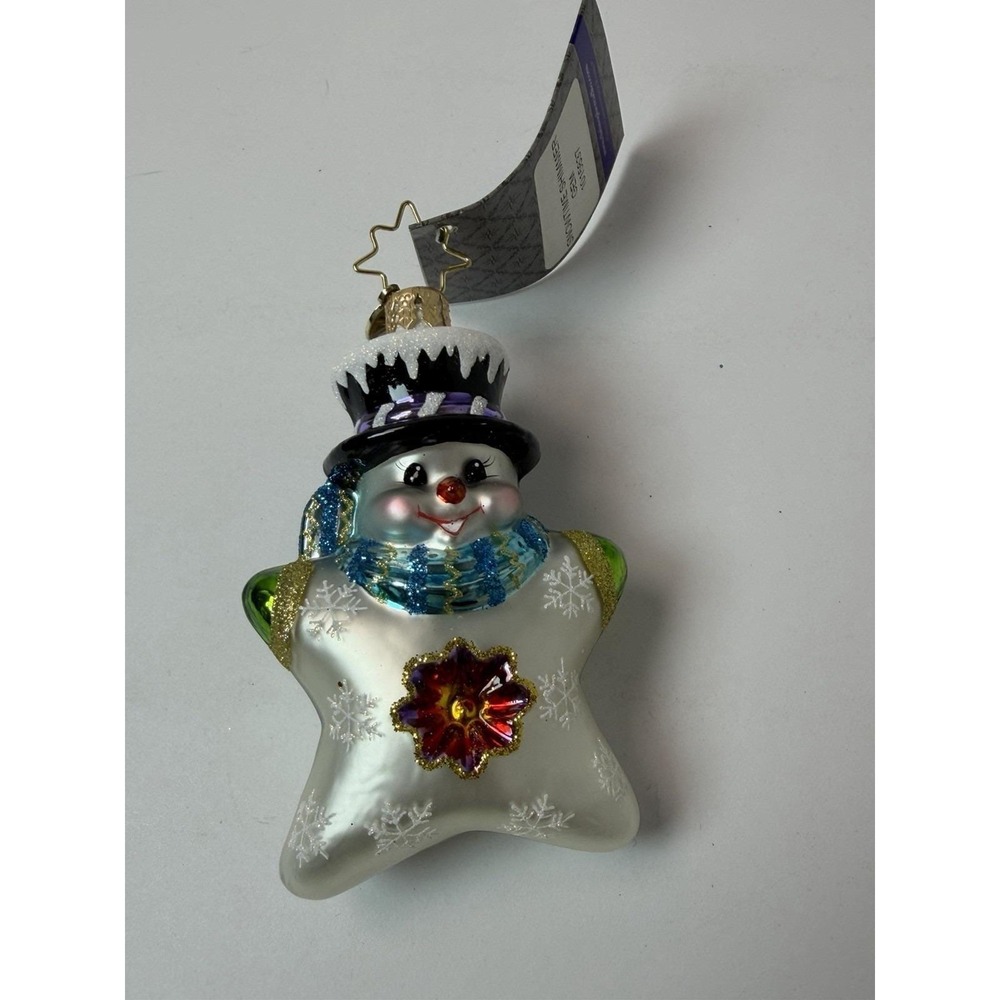 Snowtime Shimmer Little‎ Gem Christopher Radko Chirstmas Snowman 2010 - 1015637